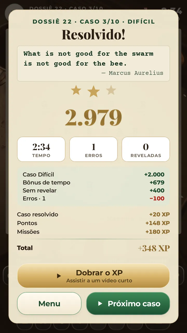 O AUTOR É REVELADO RESOLVA E GANHE TRÊS ESTRELAS
