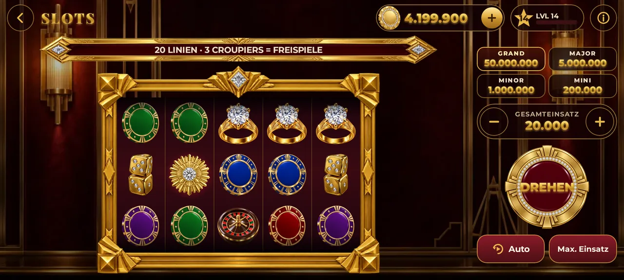 DREH DIE WALZEN JAG VIER JACKPOTS
