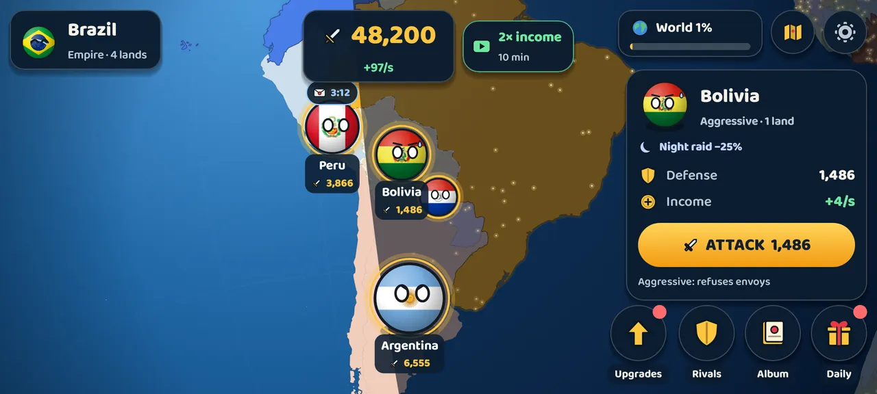 A night raid on Bolivia: lands on the dark side of the planet cost 25% less to take