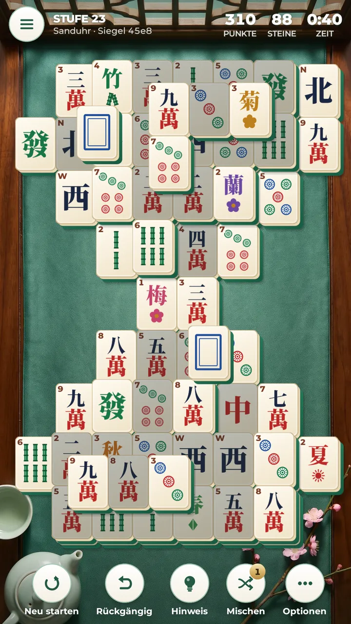 MAHJONG-SOLITÄR PAARE FINDEN, KOMBOS BAUEN