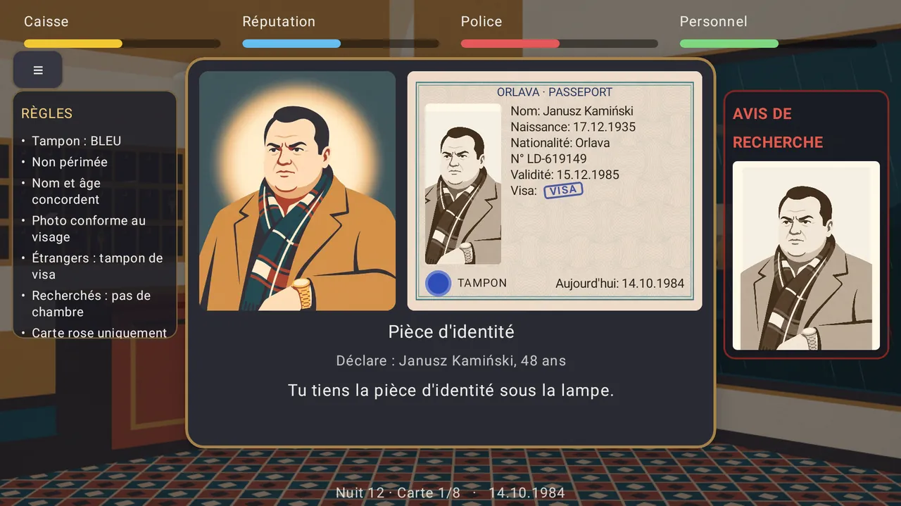 AVIS DE RECHERCHE. VÉRIFIE CHAQUE PAPIER.