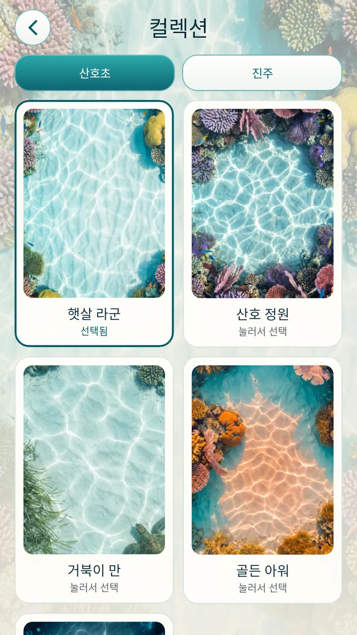 나만의 스타일 산호초와 진주 세트