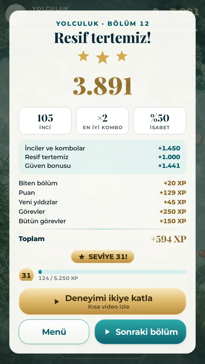 RESİFİ TEMİZLE ÜÇ YILDIZI KAP