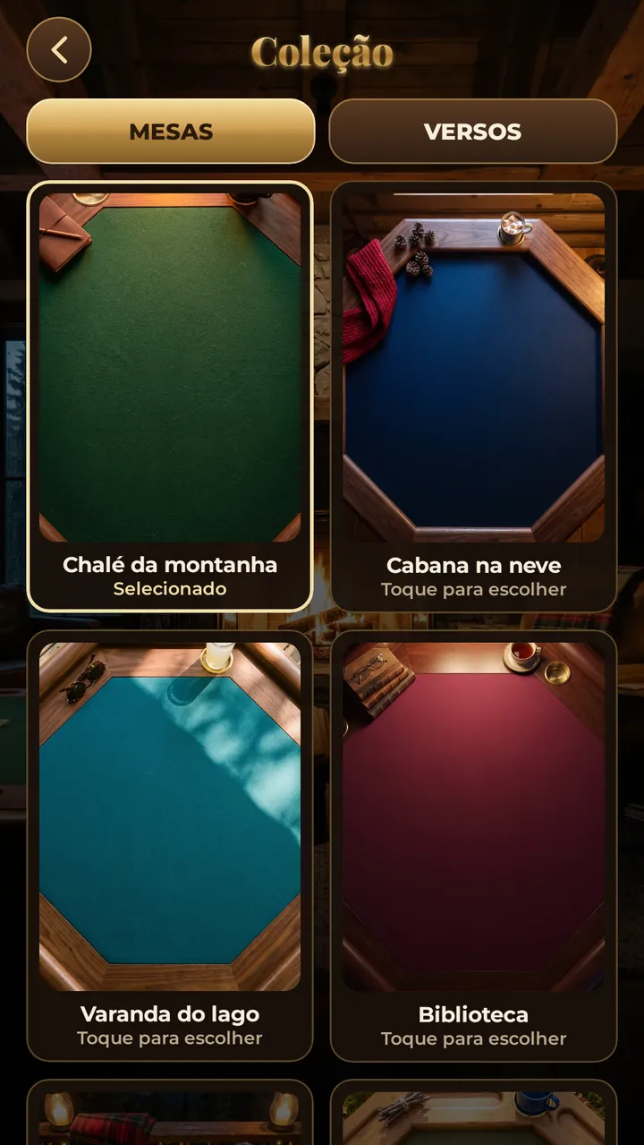 SETE MESAS DE CHALÉ PARA COLECIONAR