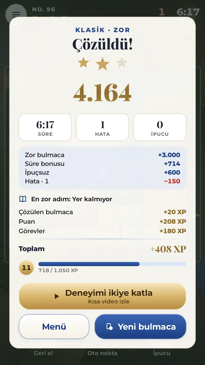 ÇÖZ ÜÇ YILDIZI KAP