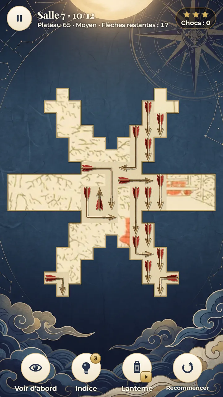 PUZZLES DE FLÈCHES APAISANTS LIBÉREZ LES FLÈCHES DANS L'ORDRE